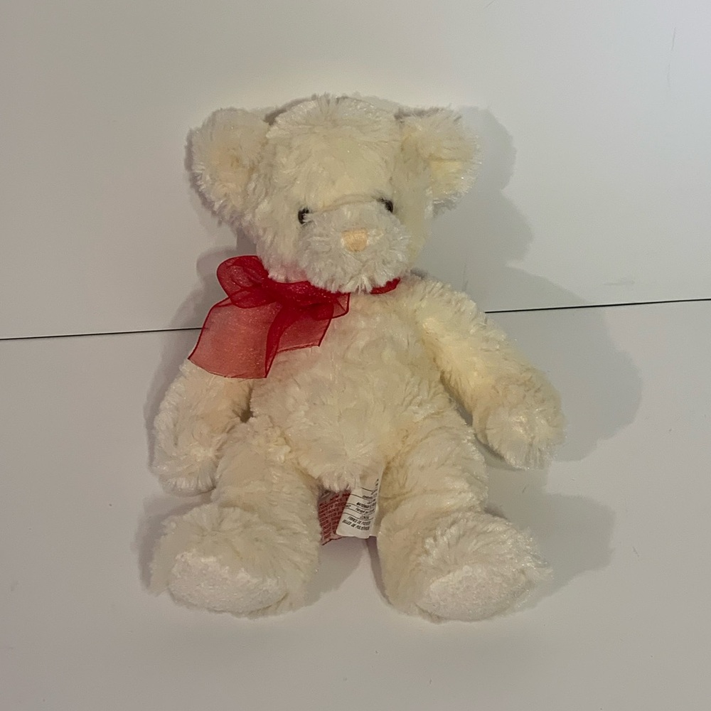 🐻 [2/$25] VTG RUSS BERRIE BEAR SHERRY TEDDY BEAR WITH RIBBON BOW STUFFED TOY 🐻